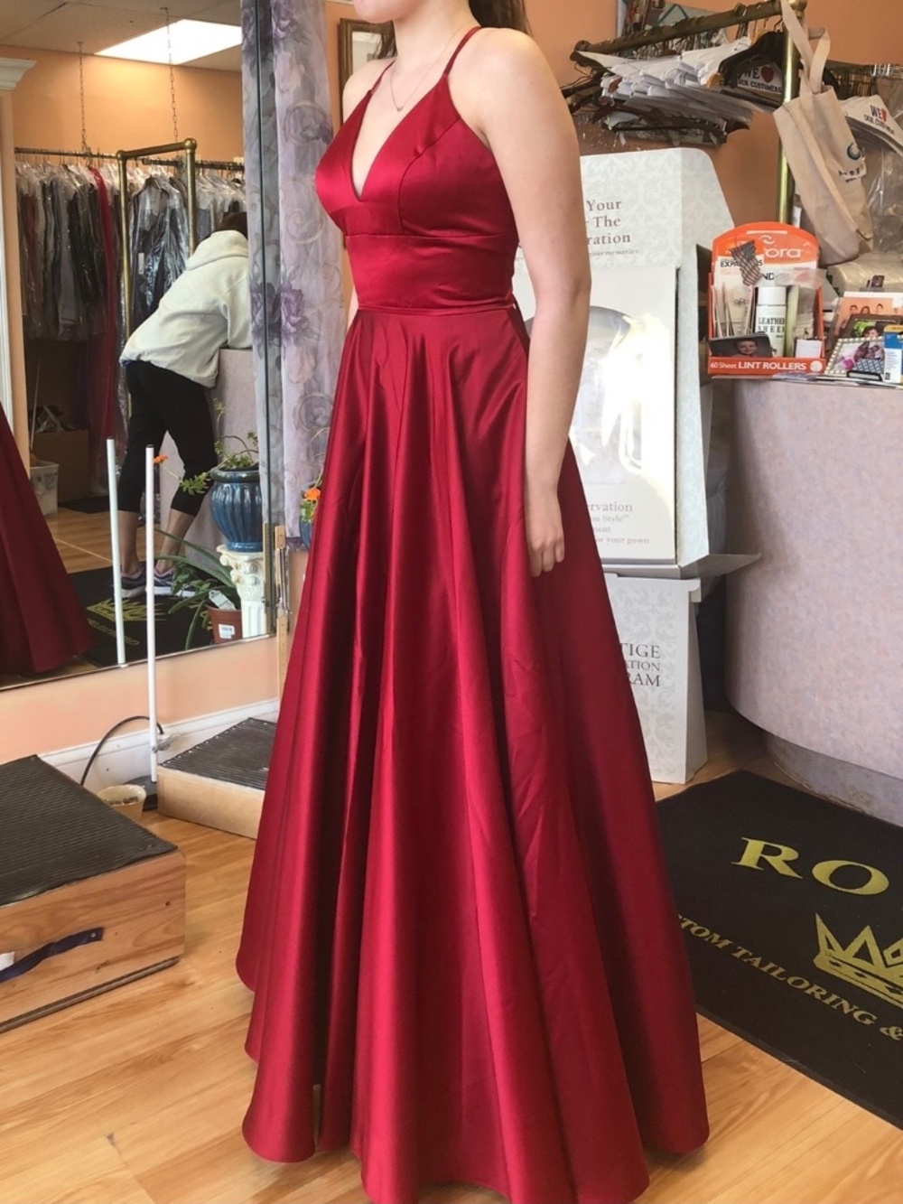 Red gown